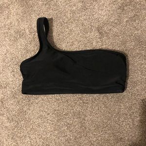 Black bikini top with one strap